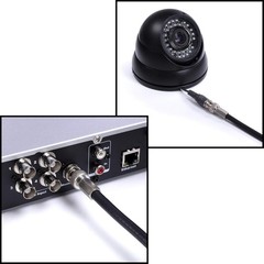 BNC Male to RG59 RG6 Twist On Connector CCTV Security Coax Cable Camera Lot