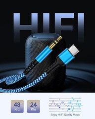 Samsung USB C Aux Cord, Braided Auxiliary to USB C, Type C to 3.5Mm Male Headpho
