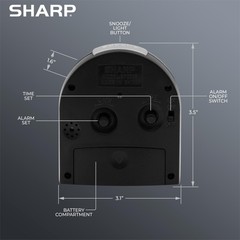 Small Battery Operated Analog Alarm Clock Silent No Ticking, Lighted on Deman…