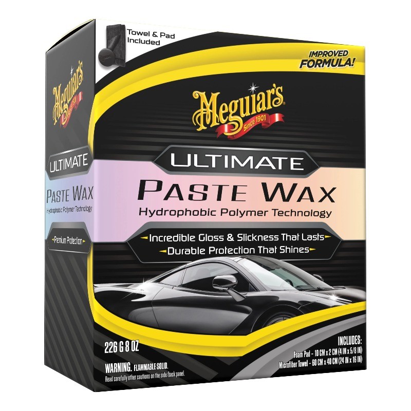 Meguiar’s Ultimate Paste Wax Long-Lasting Easy to Use Synthetic Wax, 8 oz