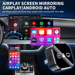 4-IN-1 Carplay Adapter Wired to Wireless CarPlay Android Auto Mirror Link –2026