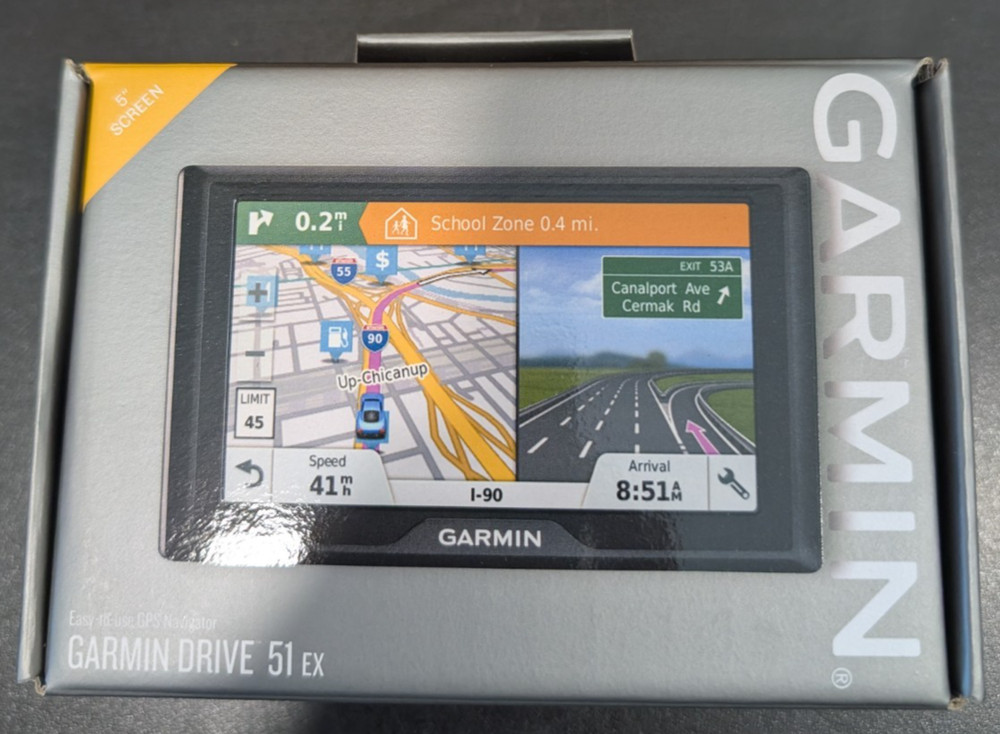 Brand New Garmin Drive 51 EX 5.0 inch GPS Navigator – Black (010-01678-09)