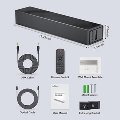 Versatile 60W Compact Soundbar with Night Mode & Dynamic EQ – Perfect for TV