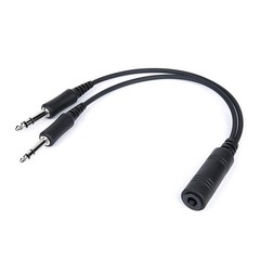 Arrowmax U174 Headset to GA Adapter Durable Molded Connectors to GA Twin-Plug
