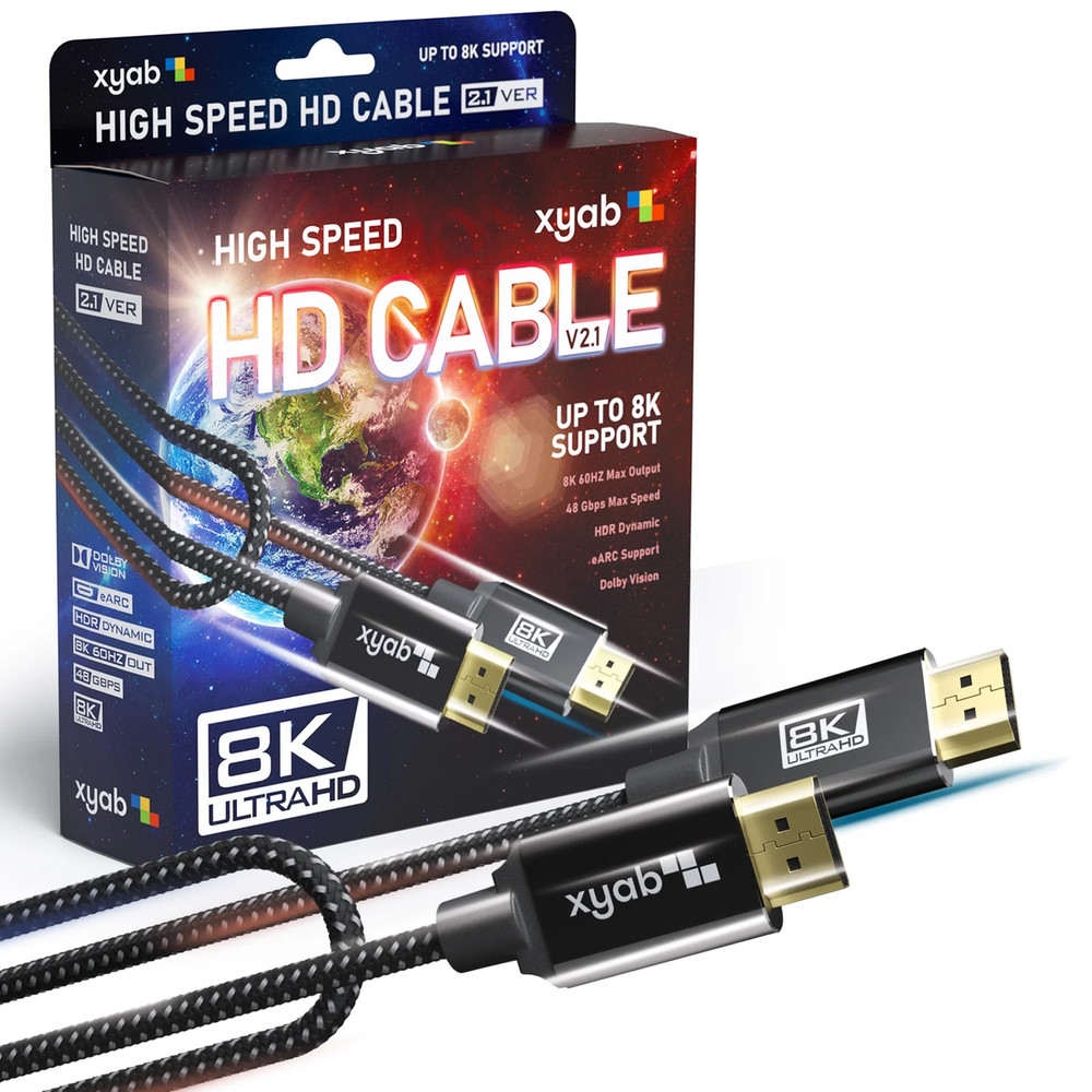 ULTRA HIGH SPEED HDMI Cable Certified 2.1 8K or 2.0 4K for HDTV PC Laptop Gaming