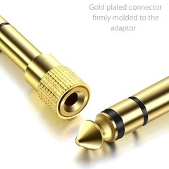 3.5 mm Female to 6.35 mm Male TRS Audio Headphone Plug Connector Adapter