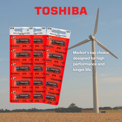 Toshiba 27A 12V Alkaline Battery 27A A27BP G27A GP27A L828 MN27 (25 Batteries)