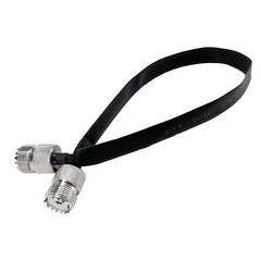 Metal+Plastic Door Pass Through Flat RF Coaxial Cable UHF Female 12Inch 50 Ohms