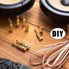 RCA Speaker Wire Pigtail Bare Cable RCA Plug Open End Subwoofer Wire, Gold Plate