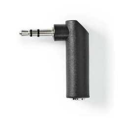 1pc 3.5mm 90-Degree Right-Angle Audio Adapter – Stereo Extension Plug