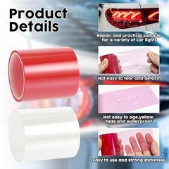 4 Rolls of Self Adhesive Repair Light Tape – 16.4 ft x 2 Inches Headlight & Tail