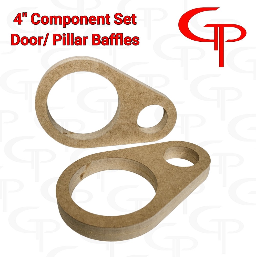 4″ inch + Tweeter component set door pod pillar baffle Speaker Ring MDF Pair