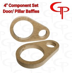 4″ inch + Tweeter component set door pod pillar baffle Speaker Ring MDF Pair