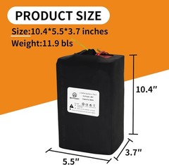48V 20Ah Ebike Lithium LiFePO4 Battery for Scooter Electric Bike Motor 40A BMS