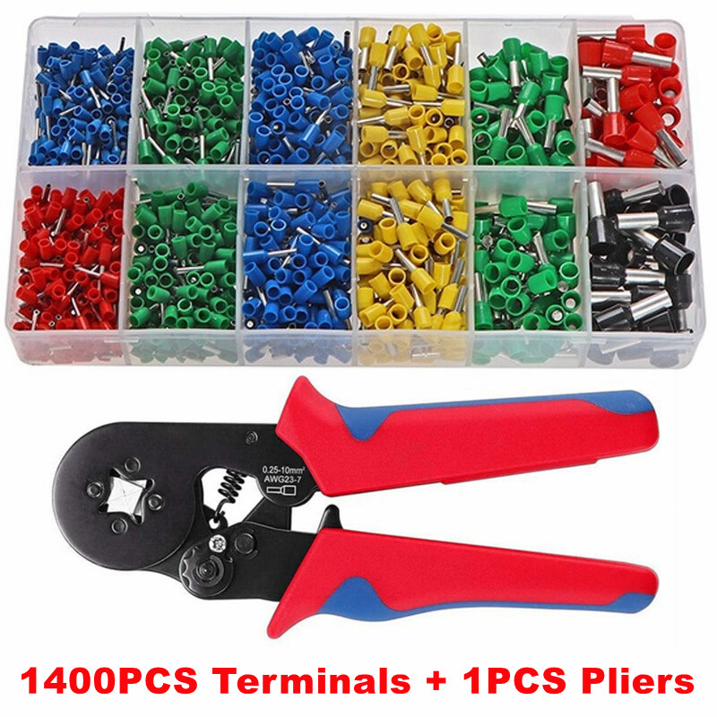 2800/1200PCS Wire Ferrule Terminals Kit Copper Crimp Insulated Cord End Terminal