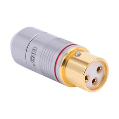 24K Gold Plated HIFI Audio Cable Plug Pure Copper XLR Connector Male Female