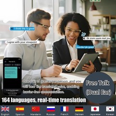 24k gold-plated frame,AI translation smart glasses with chat GPT Bluetooth ma…