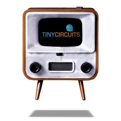 TinyTV 2 Portable Retro Mini TV, Brown