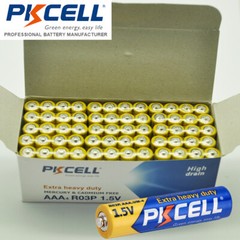 EXtra Heavy Duty AAA Batteries 1.5V R03P PC2400 Triple A Cell Zinc-Carbon 100Pcs