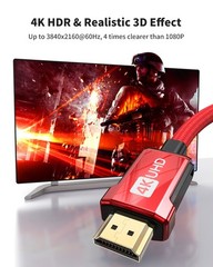 2Pk Silkland 4K HDMI ARC Cable 4K 60Hz HDMI 2.0 Cable 6.6ft High Speed Ultra HD