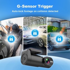 Dash Cam Camera ‌24/7 Front Cabin Car DVR FHD Motion Detection Vehicle G-Sensor