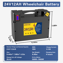 24V 12Ah 20Ah Lithium Battery for Electric Wheelchair,High Performance