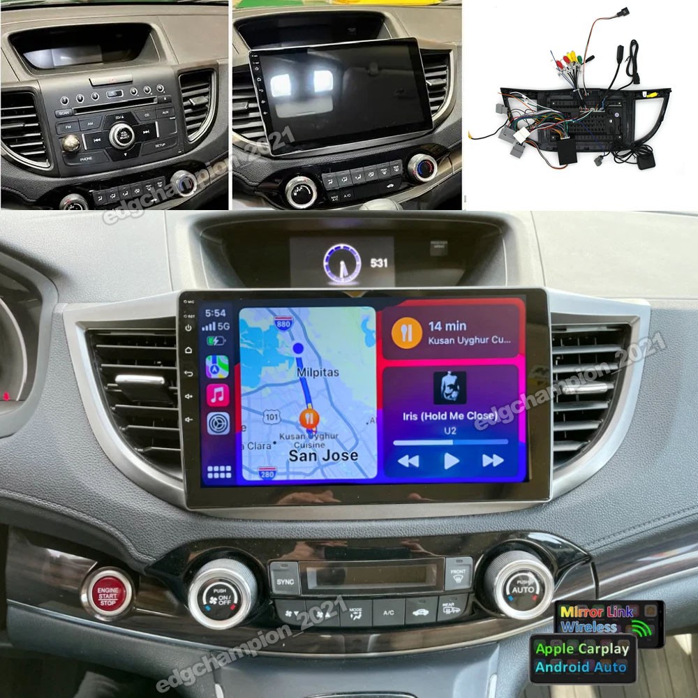 4G+64GB Android 15 Apple Carplay For Honda CRV 2012-2016 Car Stereo Radio