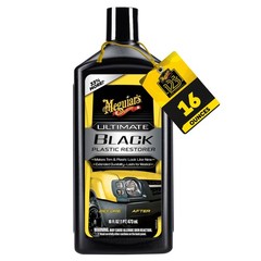 Meguiar’s Ultimate Black Plastic Restorer, 16OZ 1 Count (Pack of 1), As Shown