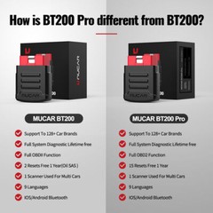 2025 MUCAR BT200 Pro All System Diagnostic Tool OBD2 Scanner For Car 15 Resets