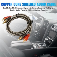 RCA Audio Cable Twisted Pair with Noise Reduction Interconnect Amp Wire Lot