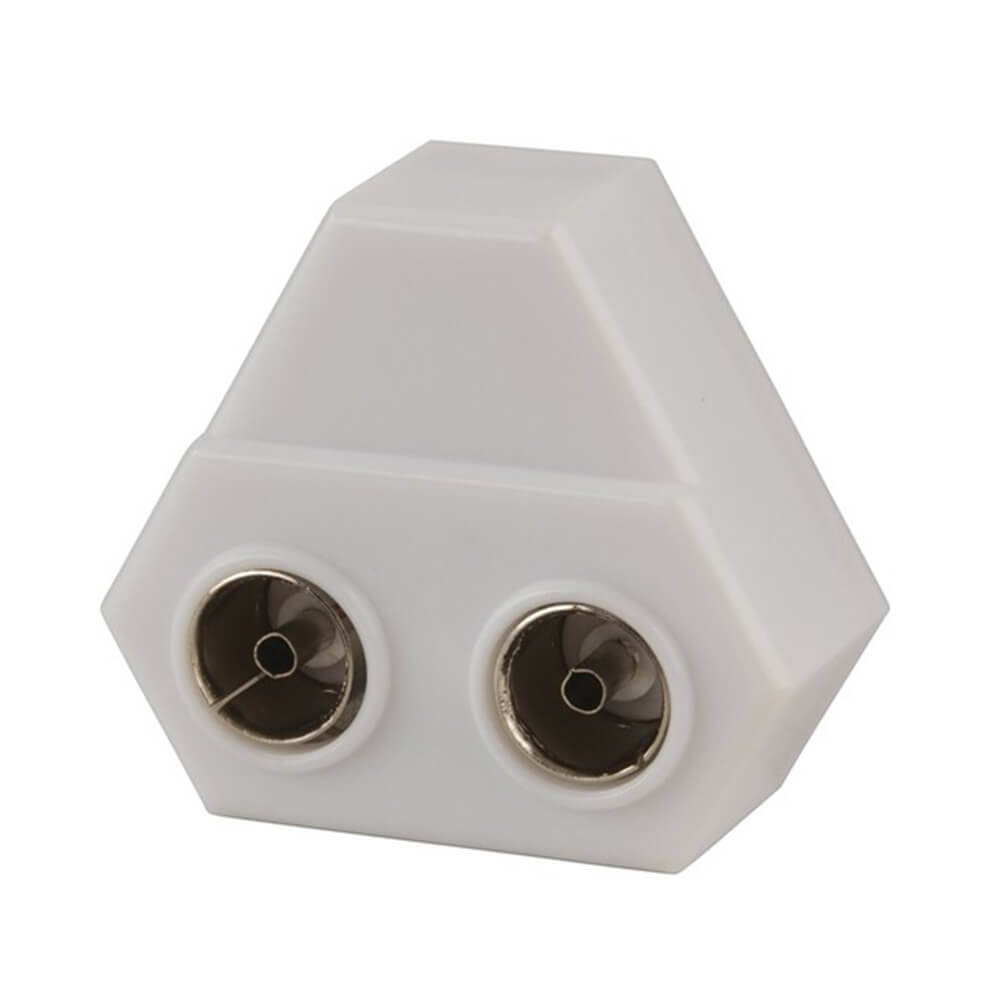 Plastic 2 Way Indoor Splitter White Durable Construction Premium High Quality