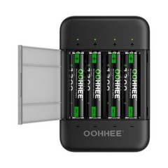 8PCS 1300mWh AAA 1.5V Rechargeable Lithium Batteries + Thin Charging Storage Box
