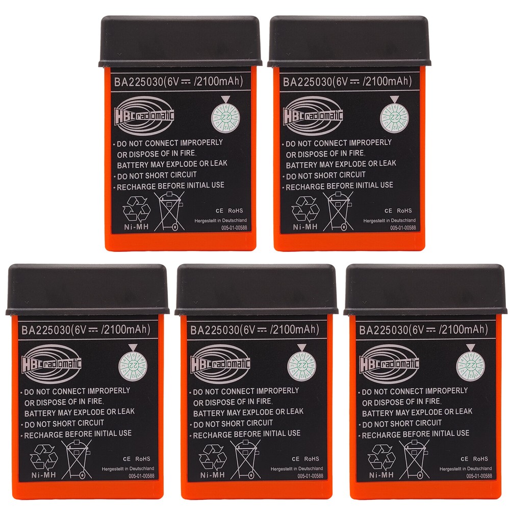 5 x 2100mAh BA225030 6V Ni-Mh Battery For HBC Pump Truck Remote Control Battery