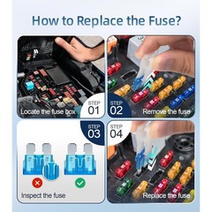300Pcs Car Fuse Assortment Kit, 160 Mini + 90 Standard + 50 Micro Blade Fuses