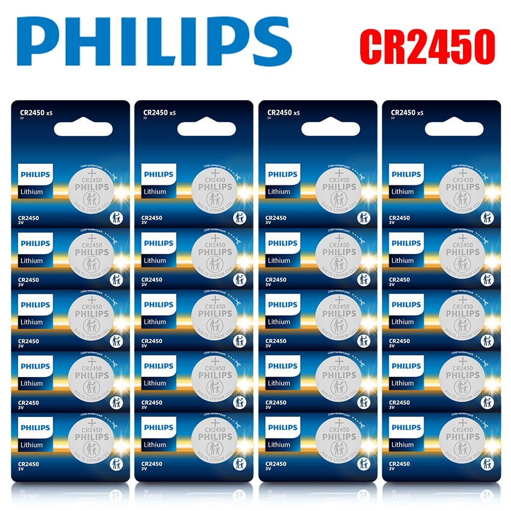 Lot Philips CR2450 Lithium Battery ECR2450 BR2450 2450 3V Button Cell Batteries