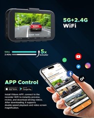 TOGUARD UHD 2160P 4K Dash Cam Front Rear Dual Lens Car Dash Camera Night Vision