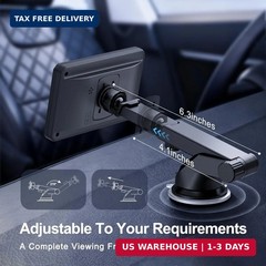EWAY Suction Cup Mount for CarPlay Display, Backup Camera Monitor, Extended Arm