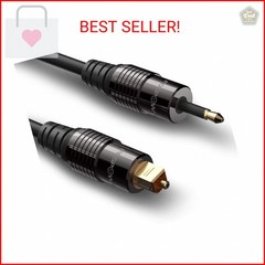 FosPower 24K Gold Plated Toslink to Mini Toslink Digital Fiber Optical S/PDIF Au