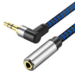 3.5Mm Male to Female Extension Stereo Audio Extension Cable 3FT, Cotton-Braided