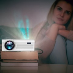 RCA RPJ136 Home Theater Projector 1080P Up to 150″, HDMI, USB, MicroSD Card Slot
