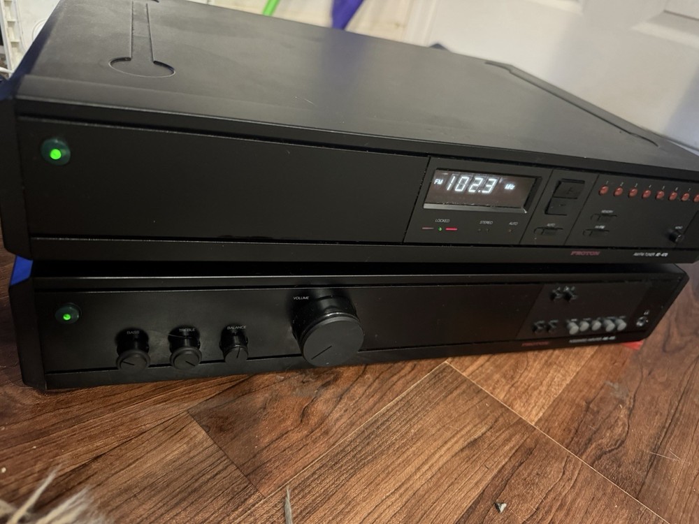 Rare 90s Proton AM 455 Audiophile Amplifier W/ AT 470 Tuner Clean Amazing Sound