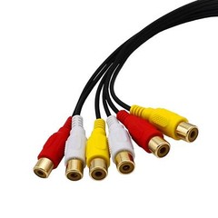 Audio Video AV Adapter Cable 3 RCA Male Jack to 6RCA Female Plugs Splitter