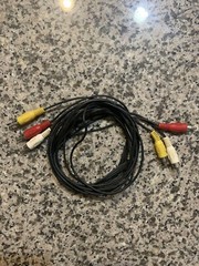6FT COMPOSITE RCA AUDIO VIDEO CABLE YELLOW WHITE RED for DVD VCR TV CAM UNTESTED