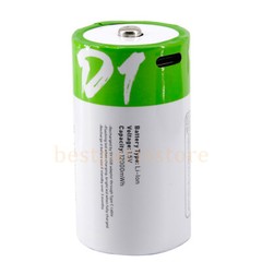 USB 12000mWh Rechargeable D Size Lithium ion Batteries LR20 1.5V with Cable Lot