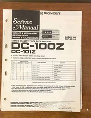 Pioneer DC-100Z 101Z TAPE DECK AMPLIFIER Service Manual *Original*