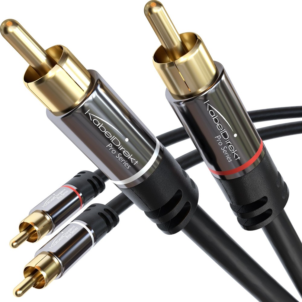 CableDirect – 3ft RCA/Phono Cable, 2 × 2 Plugs, Stereo Audio Cable, Practical…