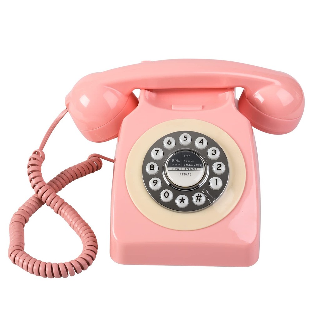 Sangyn Retro Landline Telephone Classic Vintage Corded Phone Old Fashioned Dial