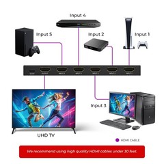 OREI 4K@60Hz 5-port HDMI™ Switch (UHD-501)