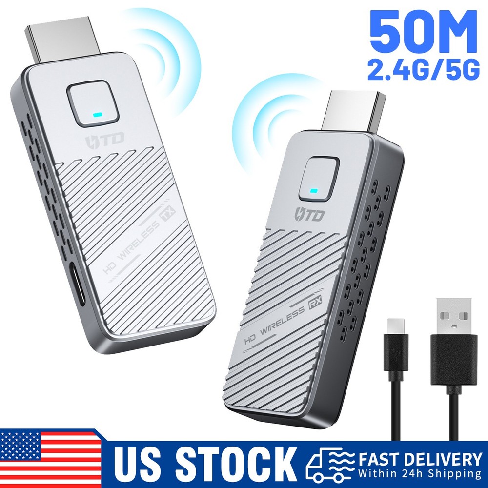 Wireless HDMI Transmitter & Receiver 2.4G/5G HD Screen Mirroring Adapter 2026