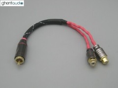 A19(0.5m 1.5ft)–RCA Male to 2 x Female Canare L-4E6S Star Quad HIFI Audio Cable